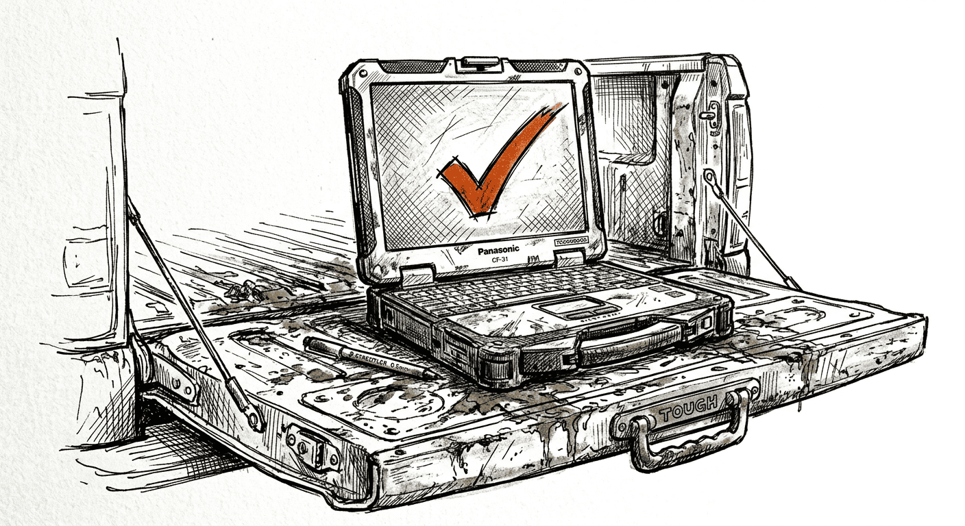 Hand pushing a heavy industrial start button